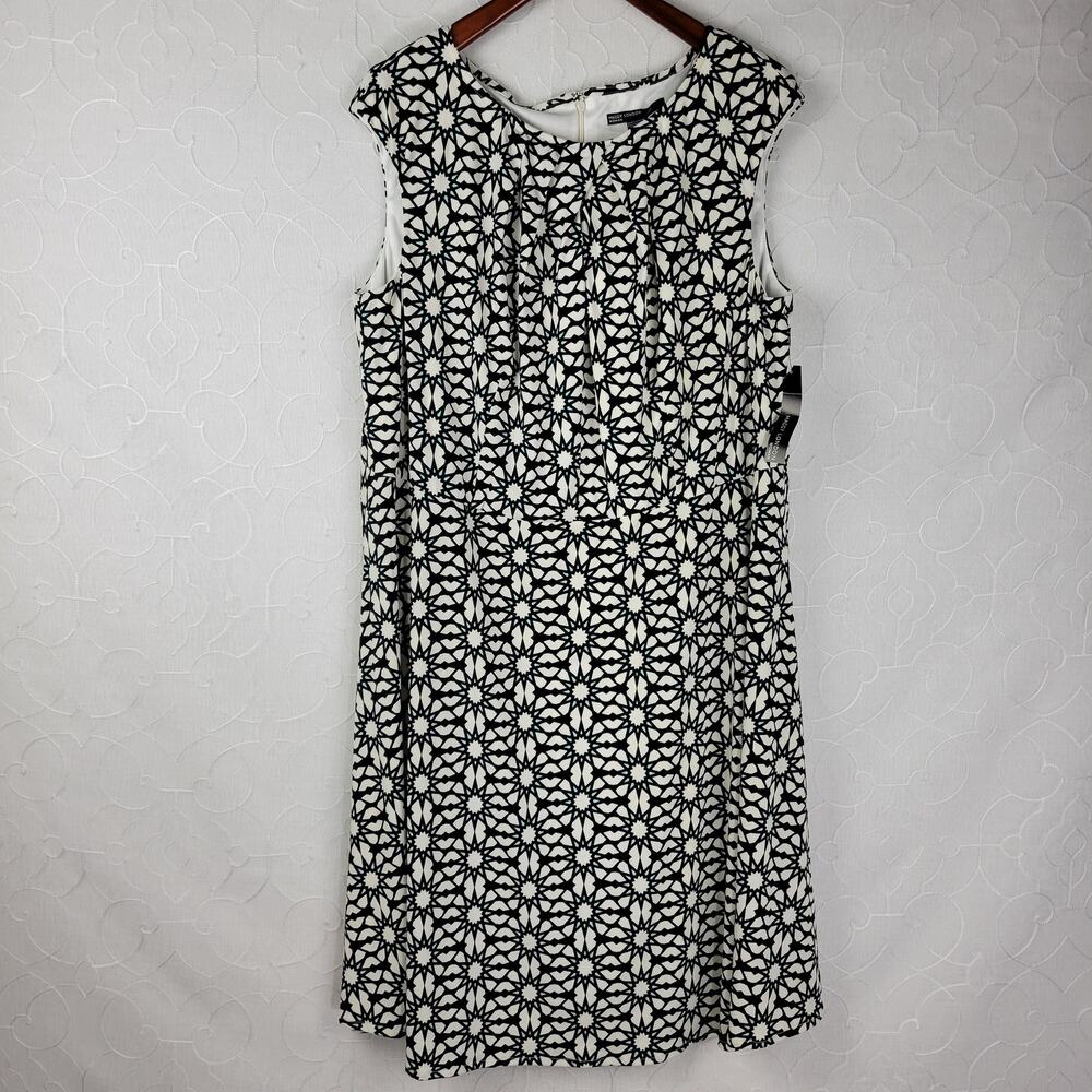 Maggie London Stitch Fix Dress 22W Black White Cenna Jersey Starbust Mini NEW